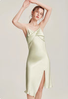 16 Momme Bow silk nightgown - ErosLace