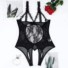 Breast - revealing see - through suspender sexy one - piece - ErosLace