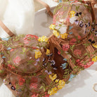 Embroidered Floral Fishbone Sexy Lingerie - ErosLace