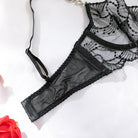 Embroidered Lace Sheer Lingerie Set - ErosLace