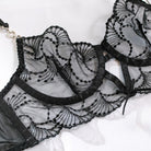 Embroidered Lace Sheer Lingerie Set - ErosLace