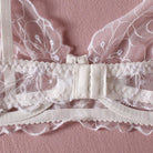 Embroidered Sheer Ruffle Underwire Lingerie Set - 3 Pieces - ErosLace