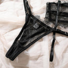 Feather Lace Sheer Lingerie Set - Sexy and Alluring - ErosLace