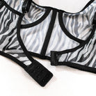 Fishbone Contrast Zebra Mesh Sexy Sheer - ErosLace