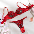 French Embroidered Floral Sheer Lingerie - ErosLace