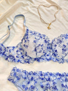 French Floral Embroidered Sheer Lingerie Set - Sensual & Youthful - ErosLace