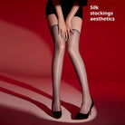 Glossy transparent over - the - knee socks, sexy summer ultra - thin style - ErosLace