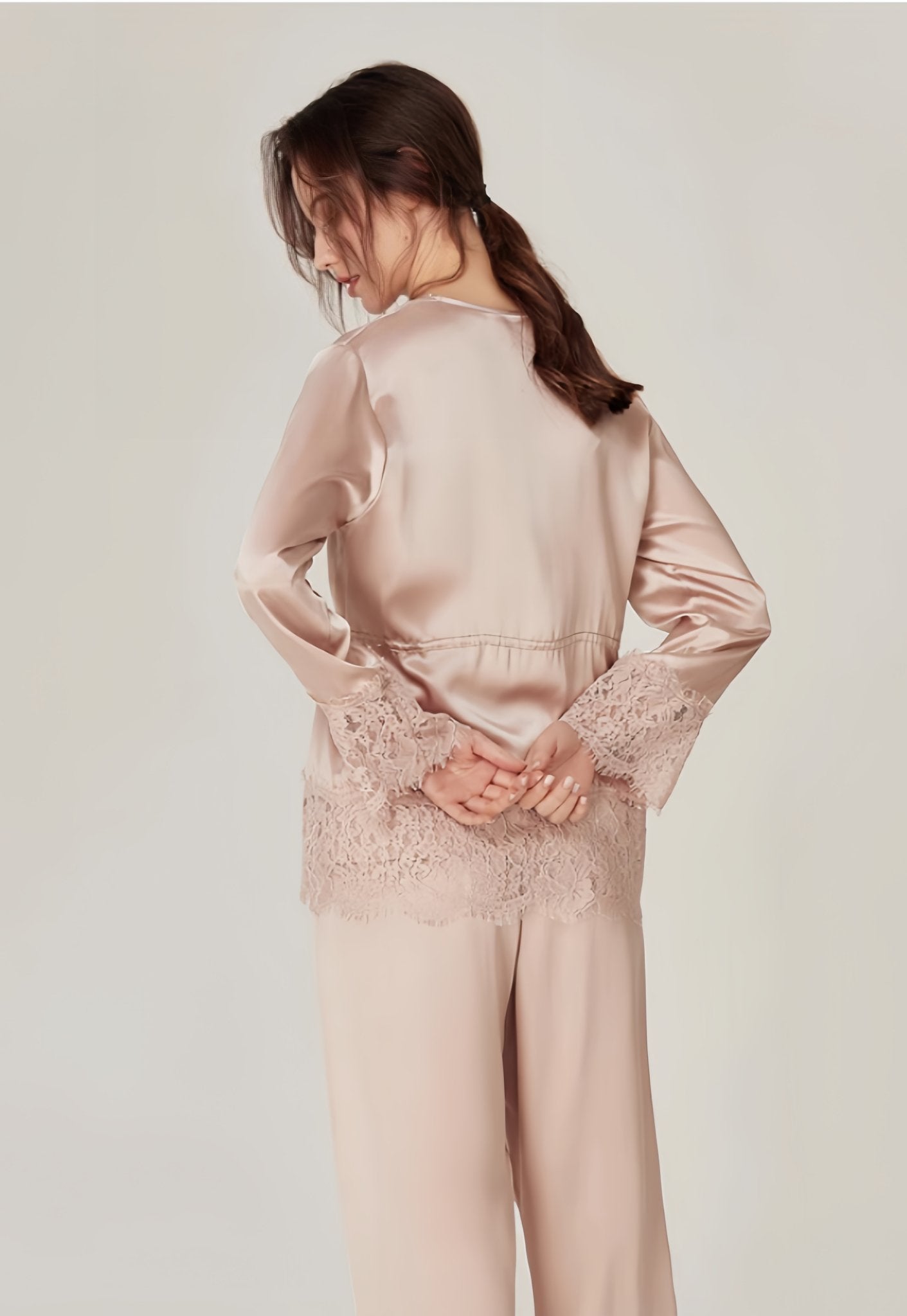 lace pajamas three piece set - ErosLace