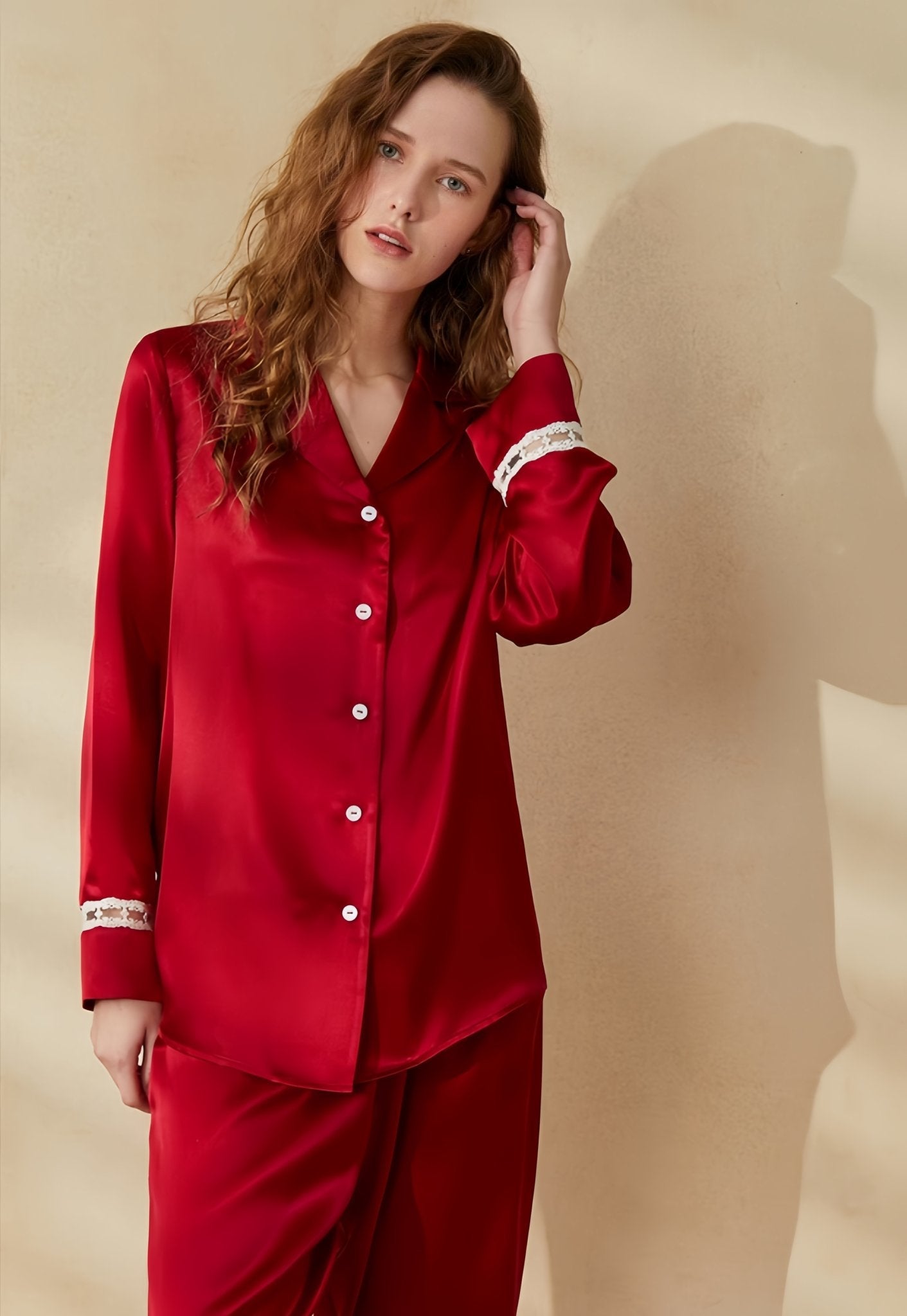 Long - Sleeve Home Sleepwear Set - ErosLace