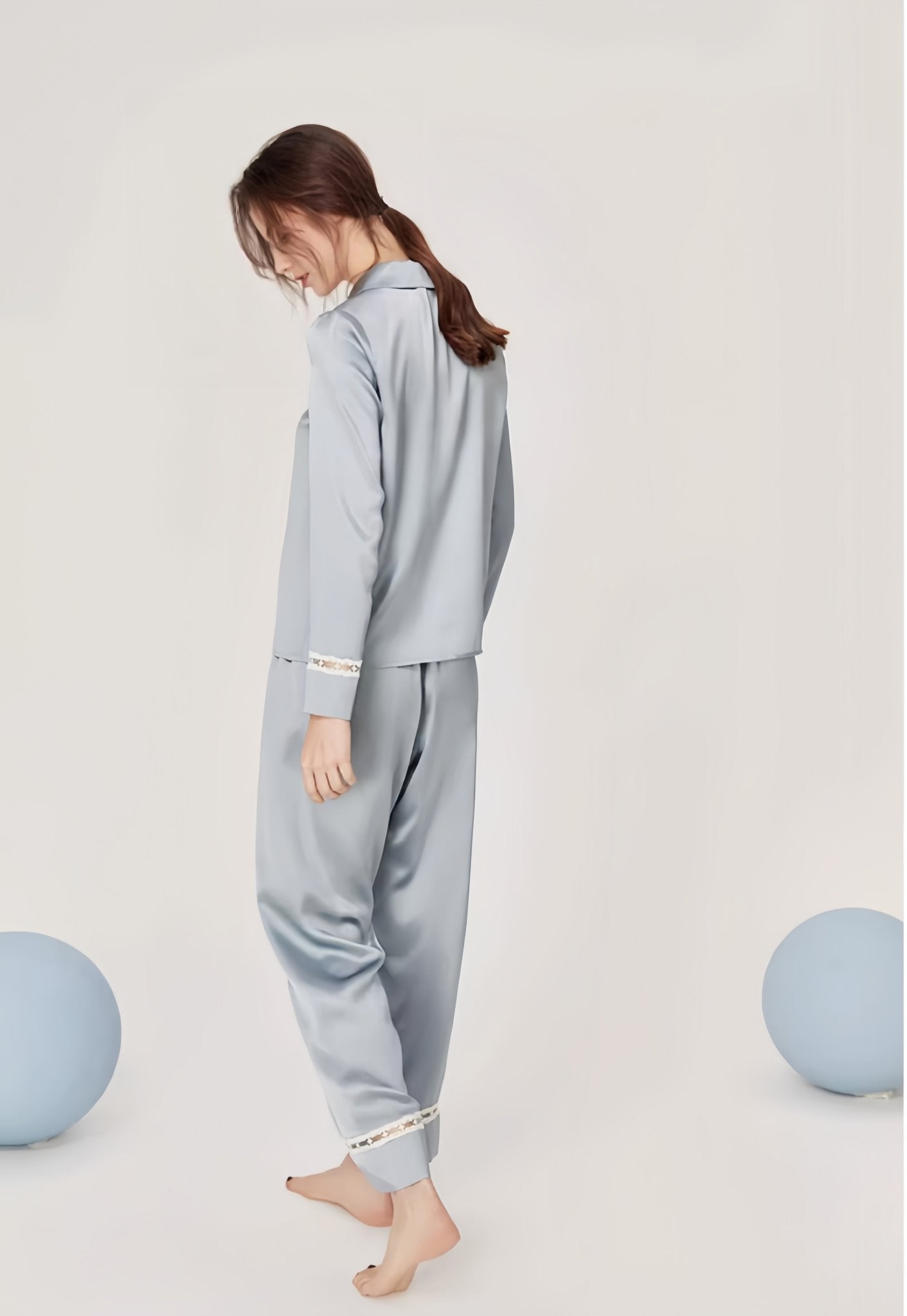 Long - Sleeve Home Sleepwear Set - ErosLace