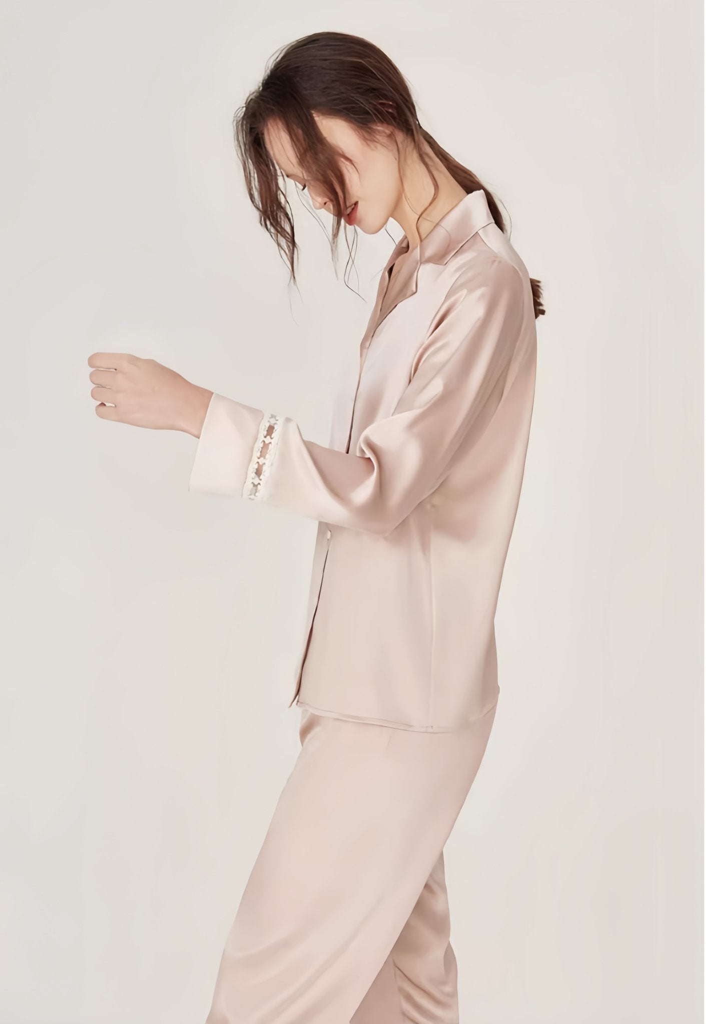 Long - Sleeve Home Sleepwear Set - ErosLace