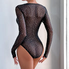 Sequin Sheer Mesh Bodysuit - ErosLace