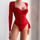 Sequin Sheer Mesh Bodysuit - ErosLace