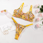 Sexy Embroidered Floral Lingerie Set - ErosLace