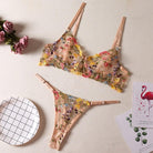 Sexy Embroidered Floral Lingerie Set - ErosLace