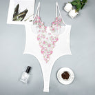 Small flower embroidered suspender sexy jumpsuit - ErosLace